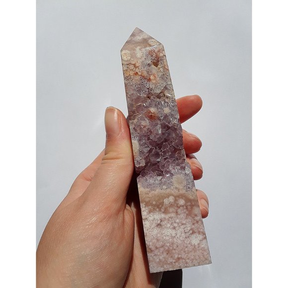 Amethyst x Flower Agate Tower - Picture 2 of 5